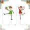 Glitzhome® 3ft. Metal Dancing Elf Yard Stake Set